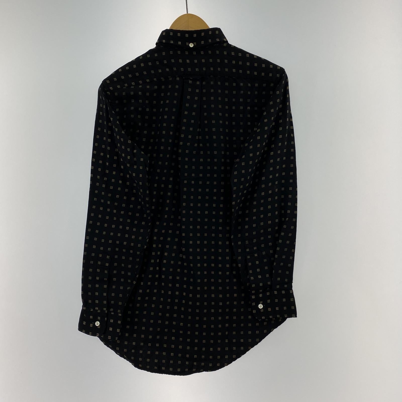 半袖シャツ 60s L/Sボタンダウンシャツ 小紋柄 BLK M ブラック
