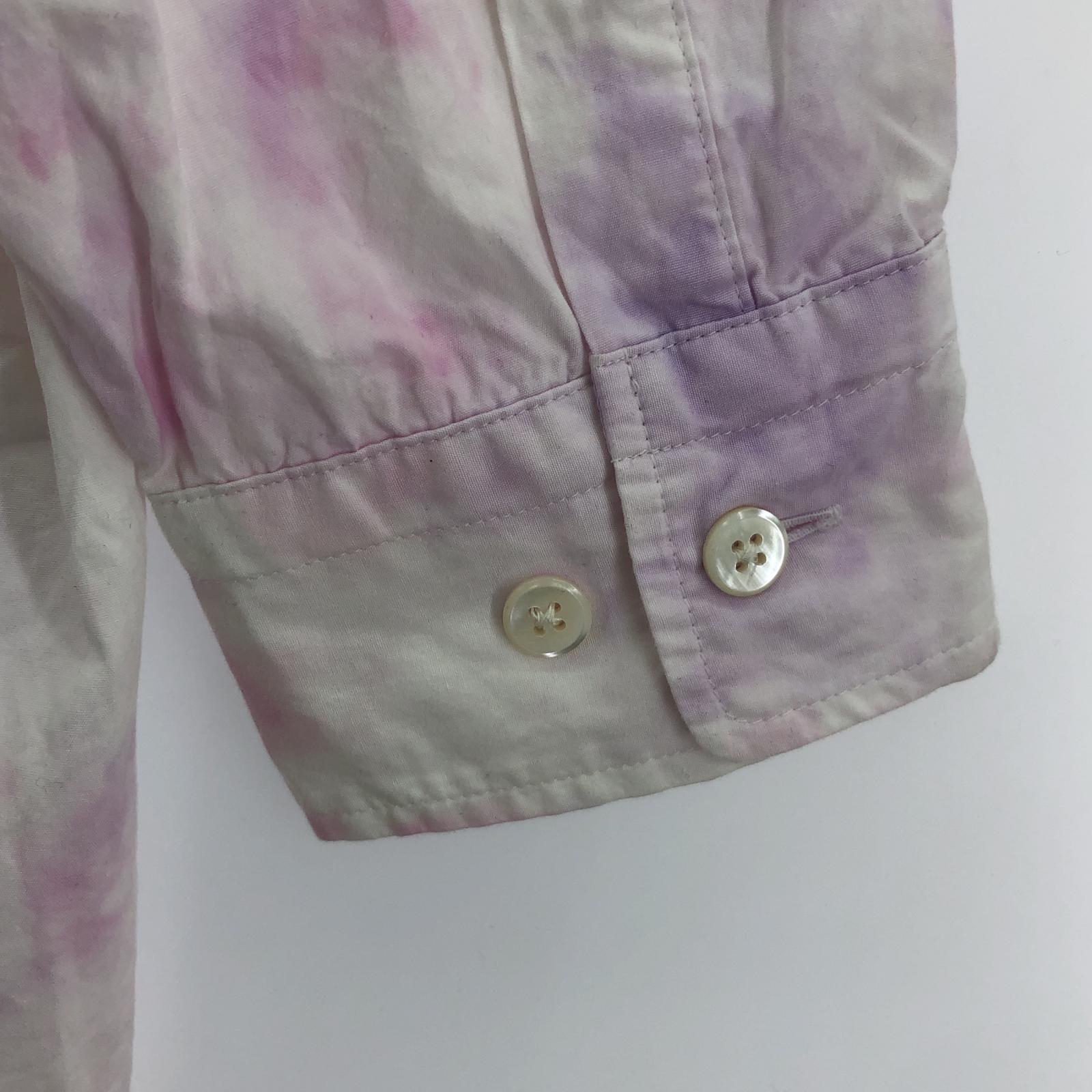 長袖Tシャツ タイダイジップシャツ 2 パープル