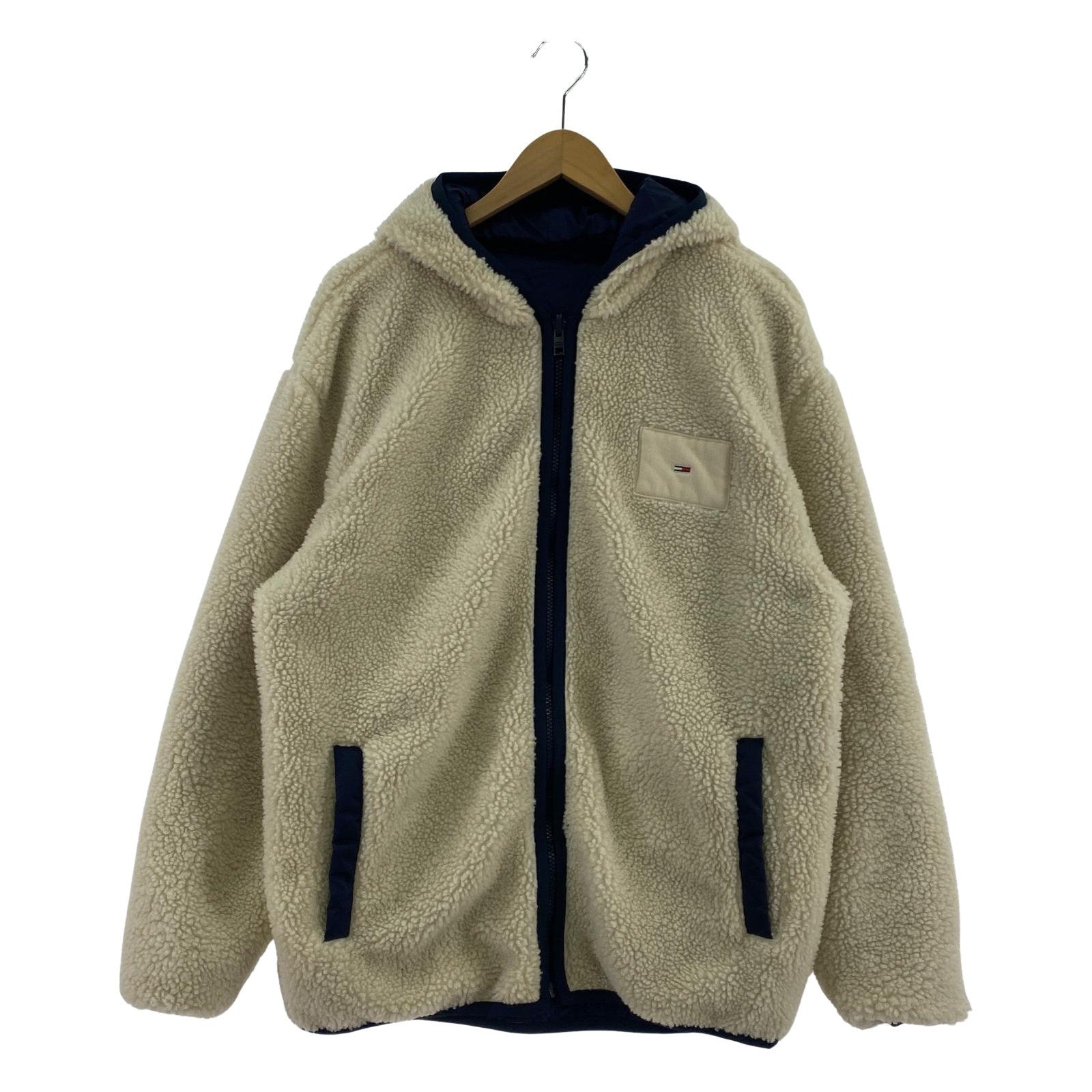 ジャケット リバーシブル フリースジャケット 白 (L) L