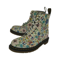 ブーツ Dr.Martens 花柄8ホール/UK6 24.5cm (US6 1/2 UK6 EU39)