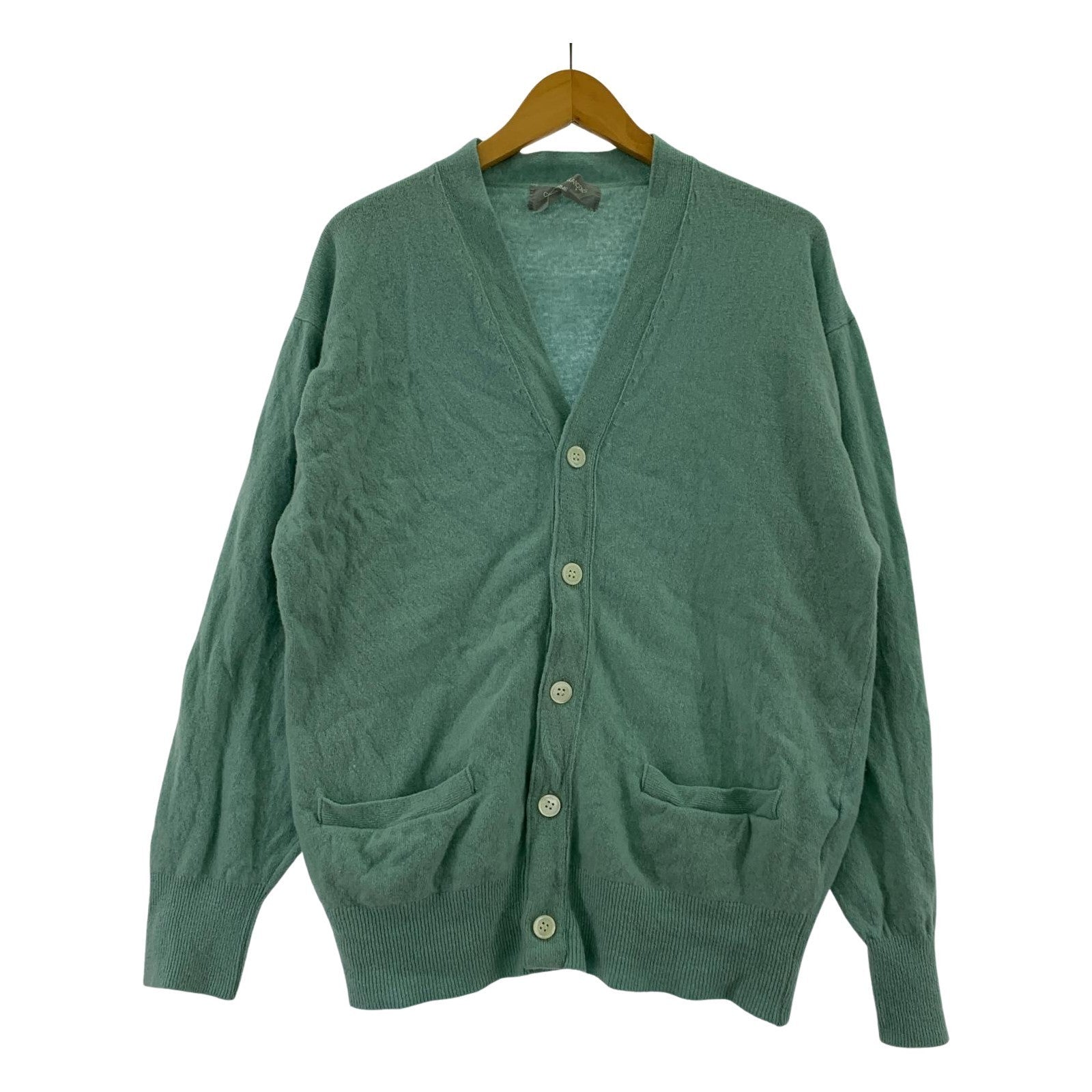 カーディガン COMME des GARCONS HOMME 田中オム ウールナイロンカーディガン HN-050160 ミントグリーン