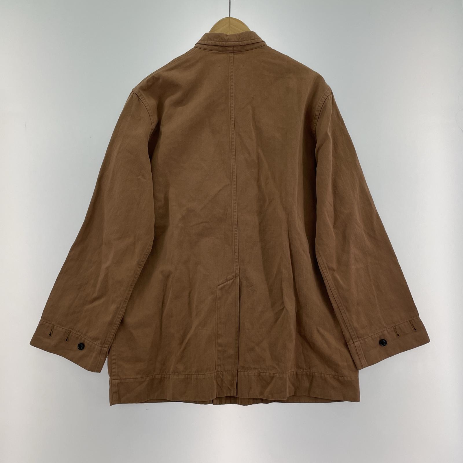 ジャケット cantate/Satin Herringbone Bellows Jacket 46 ブラウン