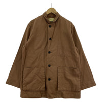 ジャケット cantate/Satin Herringbone Bellows Jacket 46 ブラウン
