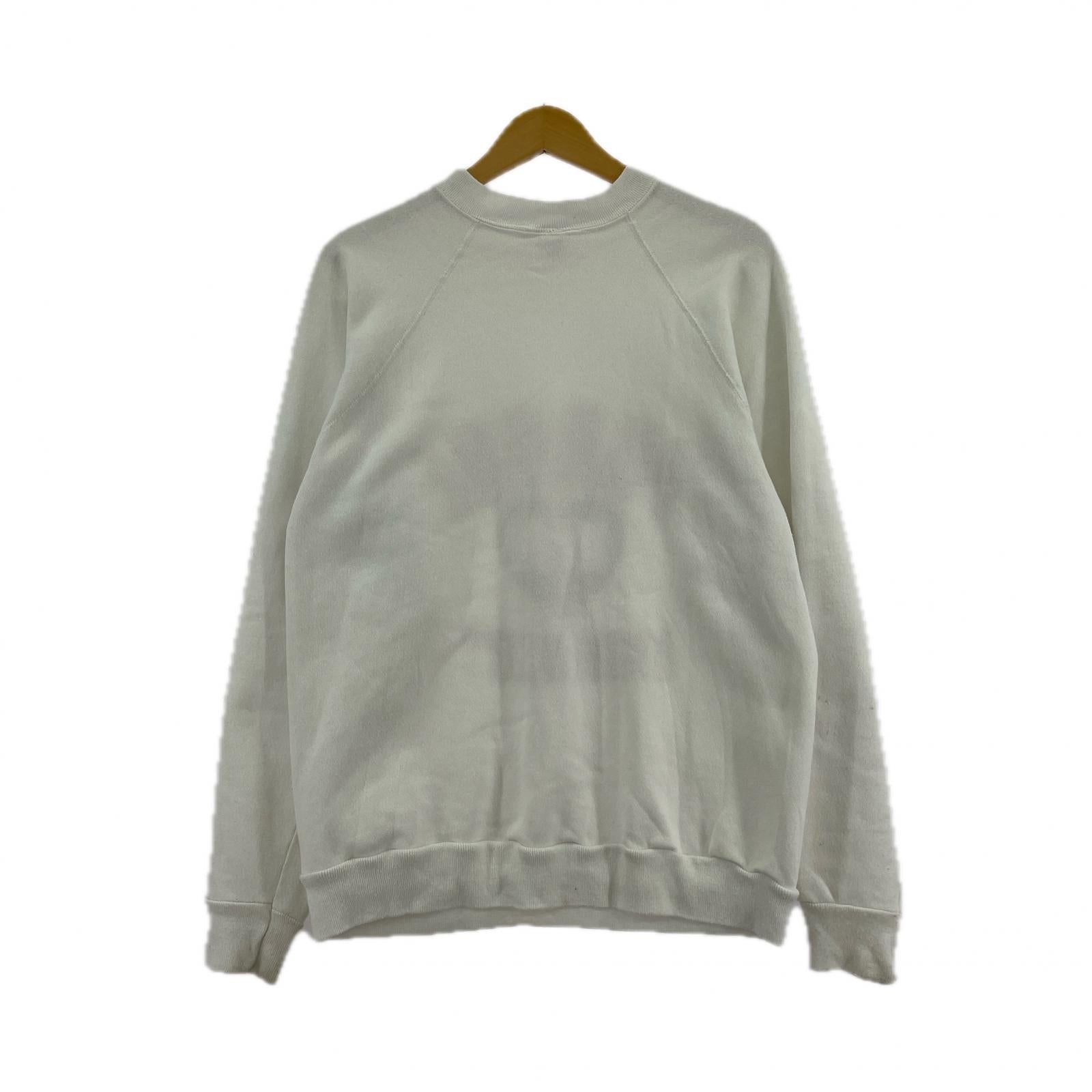 スウェット 70s-80s WOLF PURDUE MOM raglan sweat L ホワイト