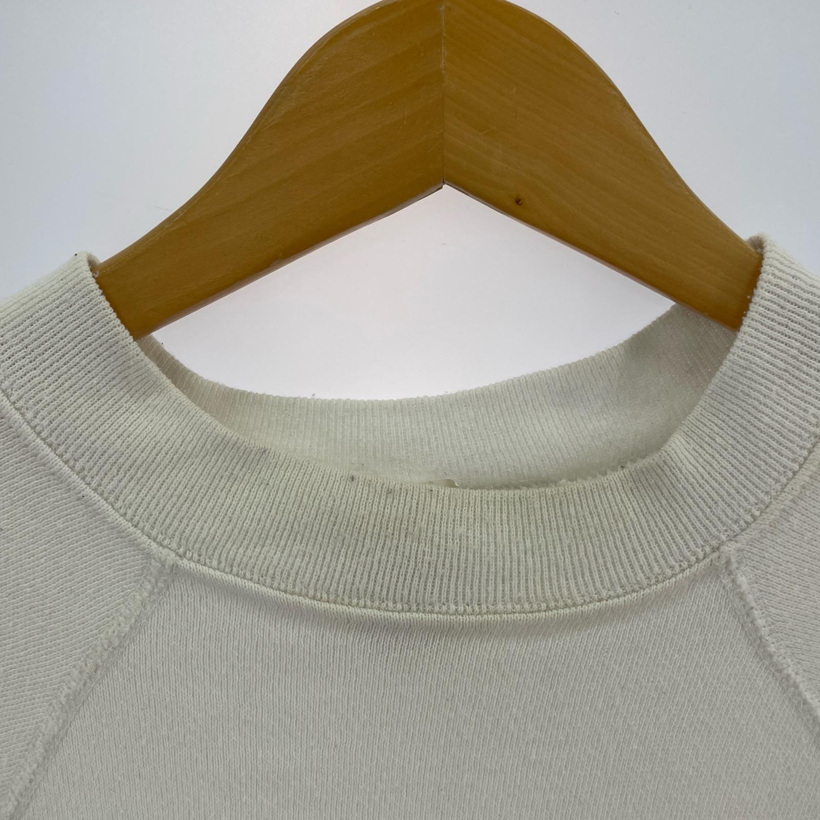 スウェット 70s-80s WOLF PURDUE MOM raglan sweat L ホワイト