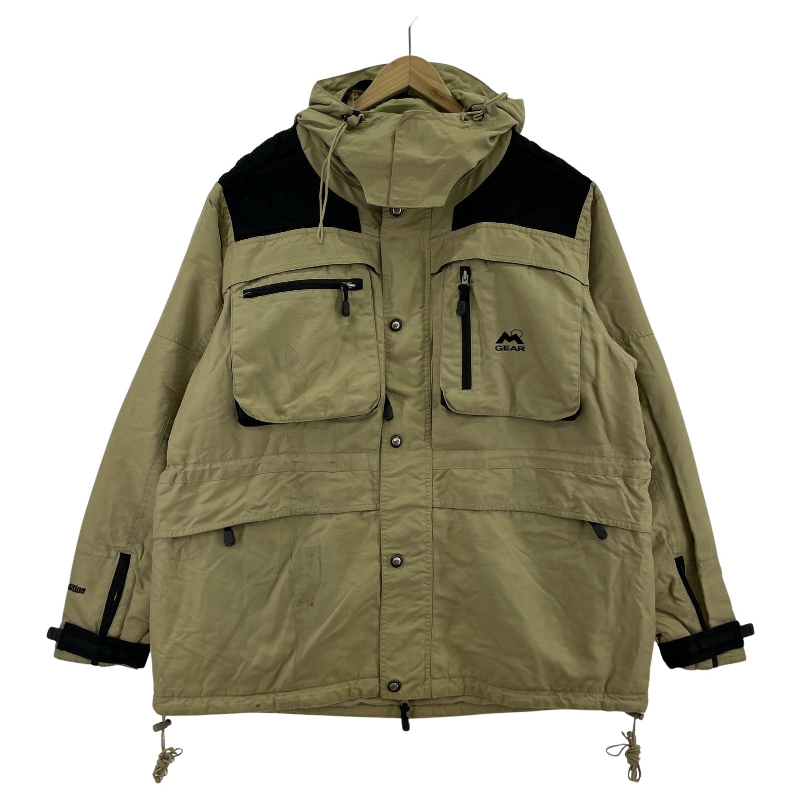 ジャケット 90s GEAR テックジャケット(XL) ベージュ ベージュ