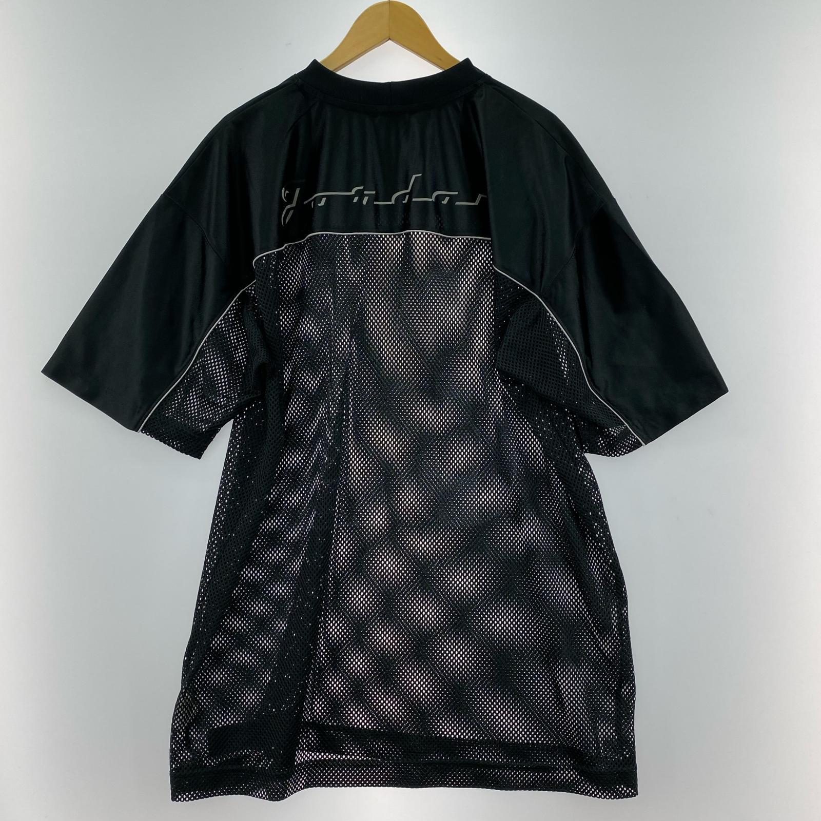 半袖Tシャツ メッシュカットソー (L) 黒 L ブラック