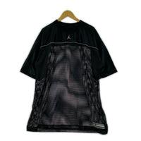 半袖Tシャツ メッシュカットソー (L) 黒 L ブラック