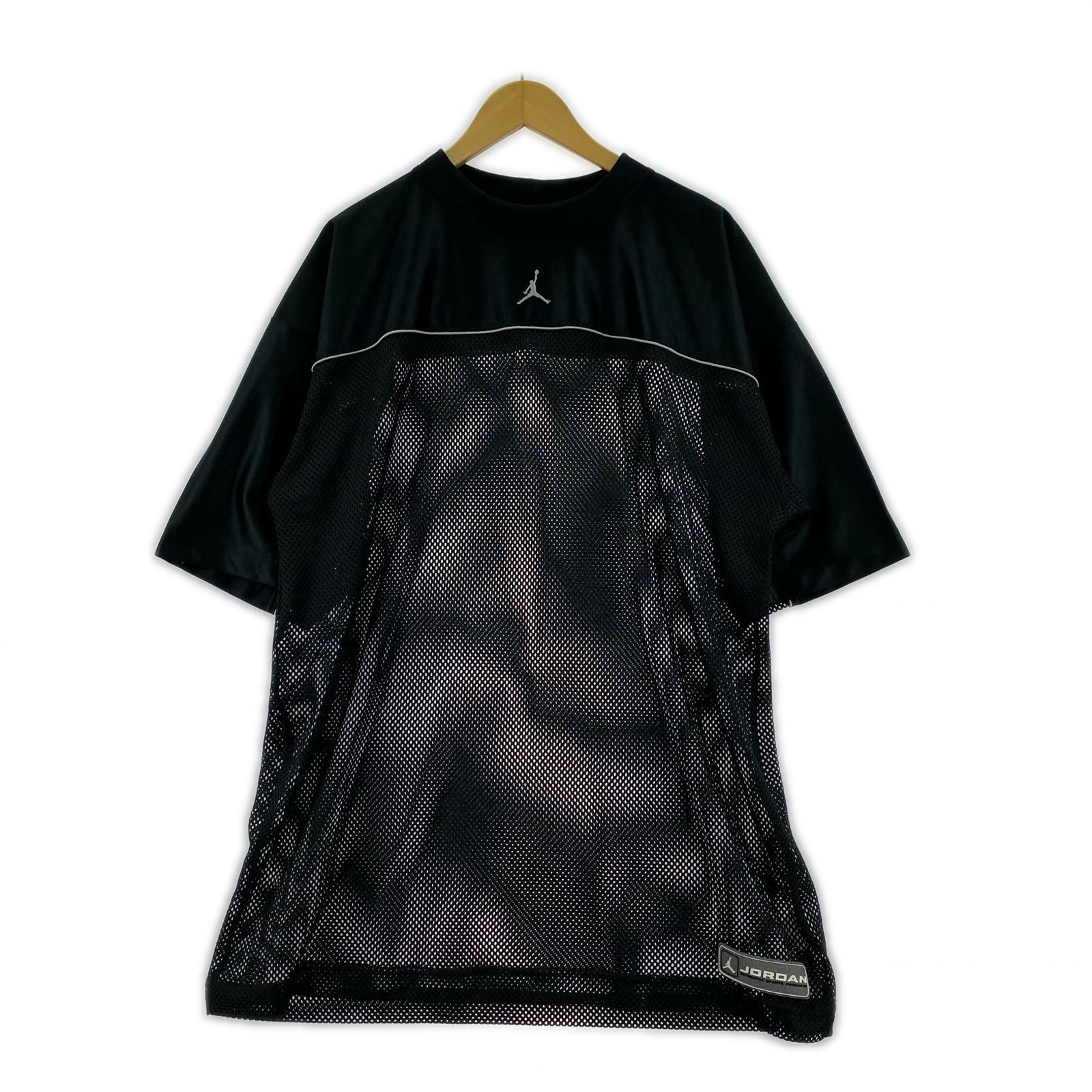 半袖Tシャツ メッシュカットソー (L) 黒 L ブラック