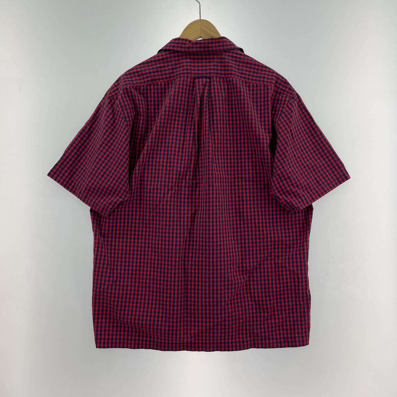 半袖シャツ CALDWELL 開襟シャツ 赤チェック (L) L レッド