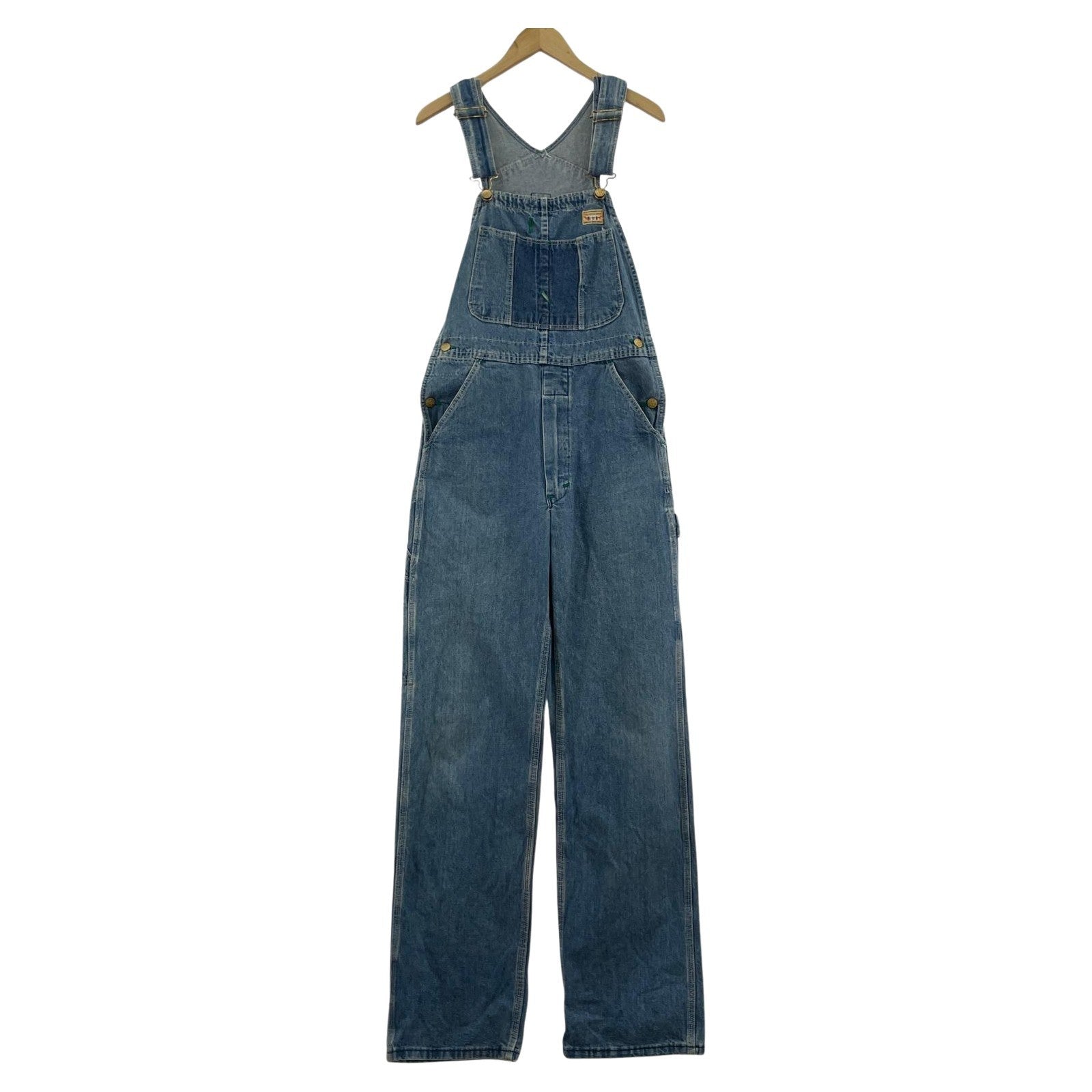 デニムパンツ 90s USA製 オーバーオール 28 ブルー