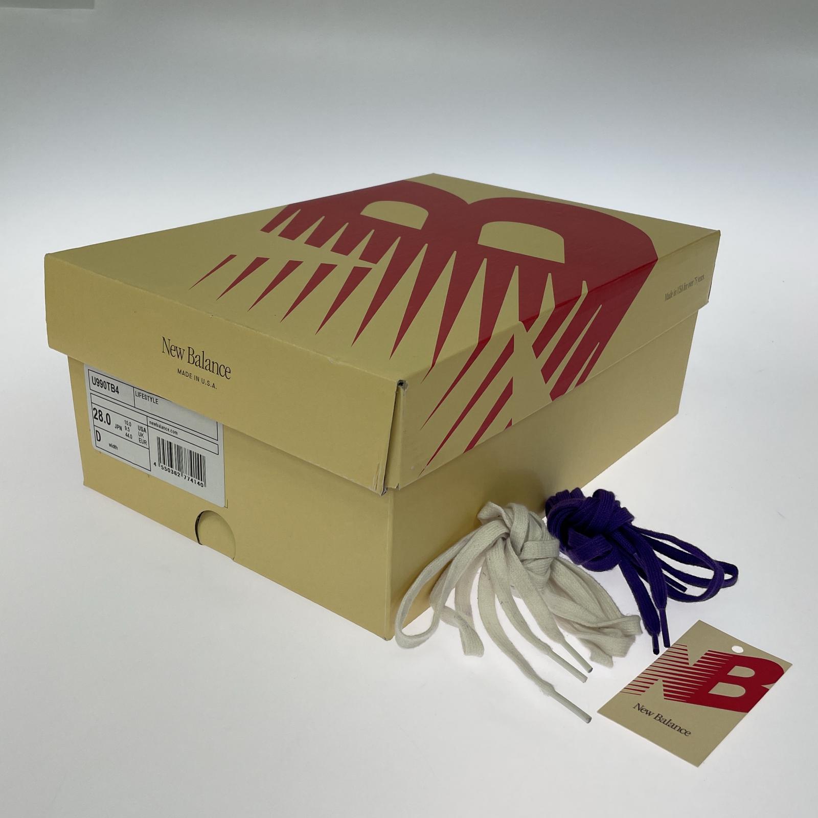 スニーカー 990V4 U990TB4 28cm パープル 28cm (US10 UK9 1/2 EU46) パープル