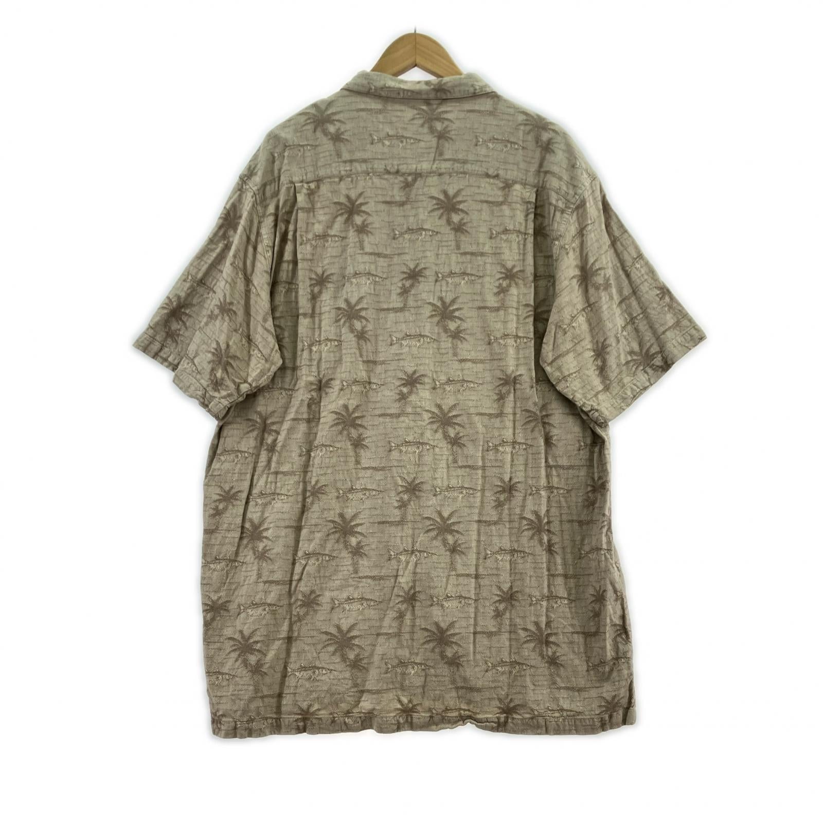 半袖シャツ アロハシャツ XXL ブラウン