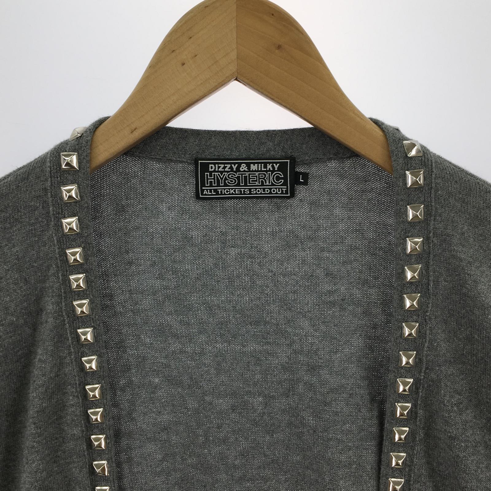 カーディガン L/Sスタッズカーディガン グレー(L) L グレー