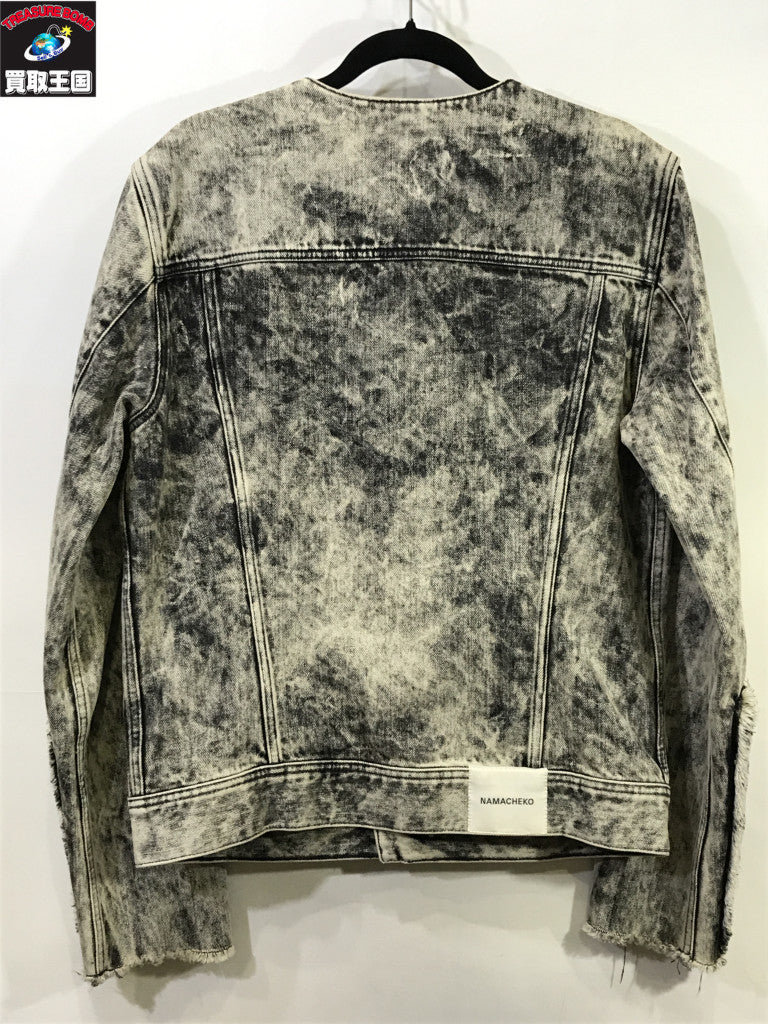 デニムジャケット 23AW WODE ブリーチ加工デニムジャケット (S)
