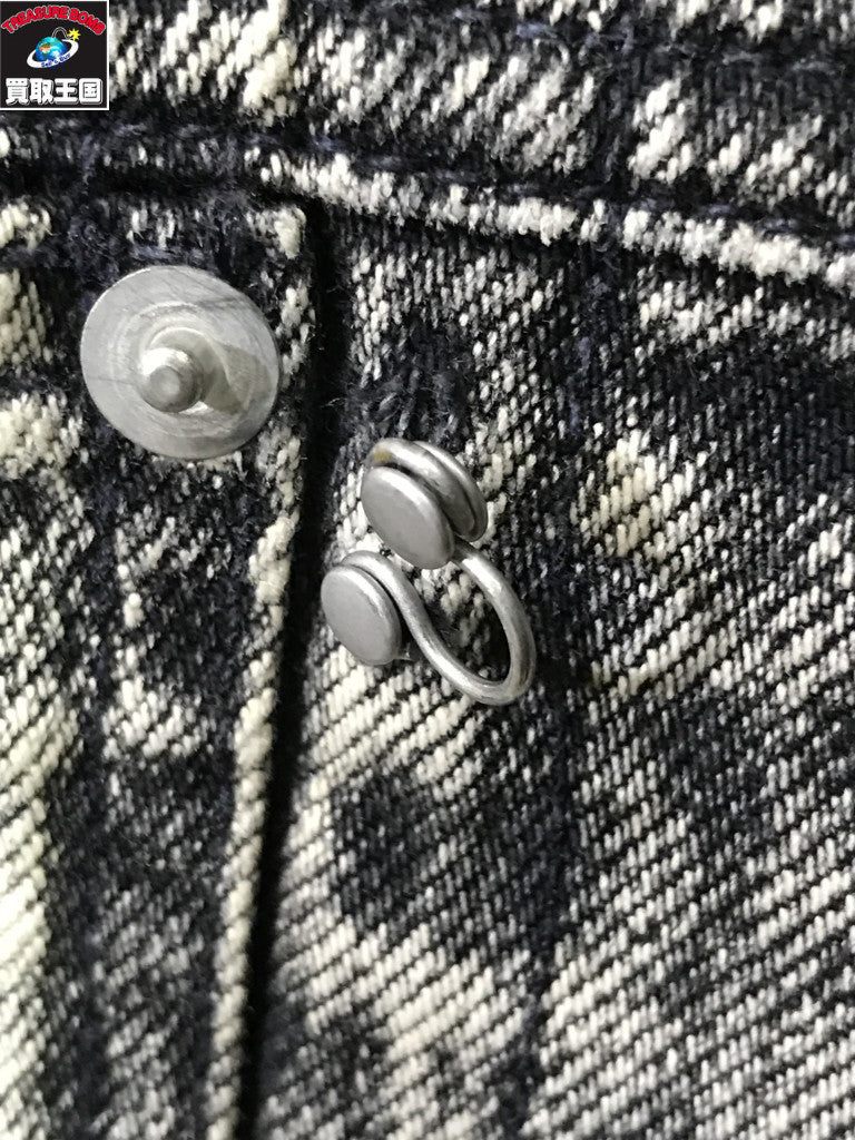 デニムジャケット 23AW WODE ブリーチ加工デニムジャケット (S)