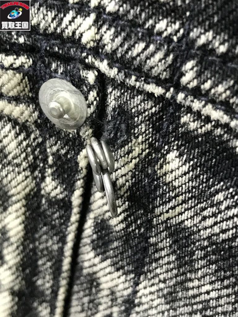 デニムジャケット 23AW WODE ブリーチ加工デニムジャケット (S)