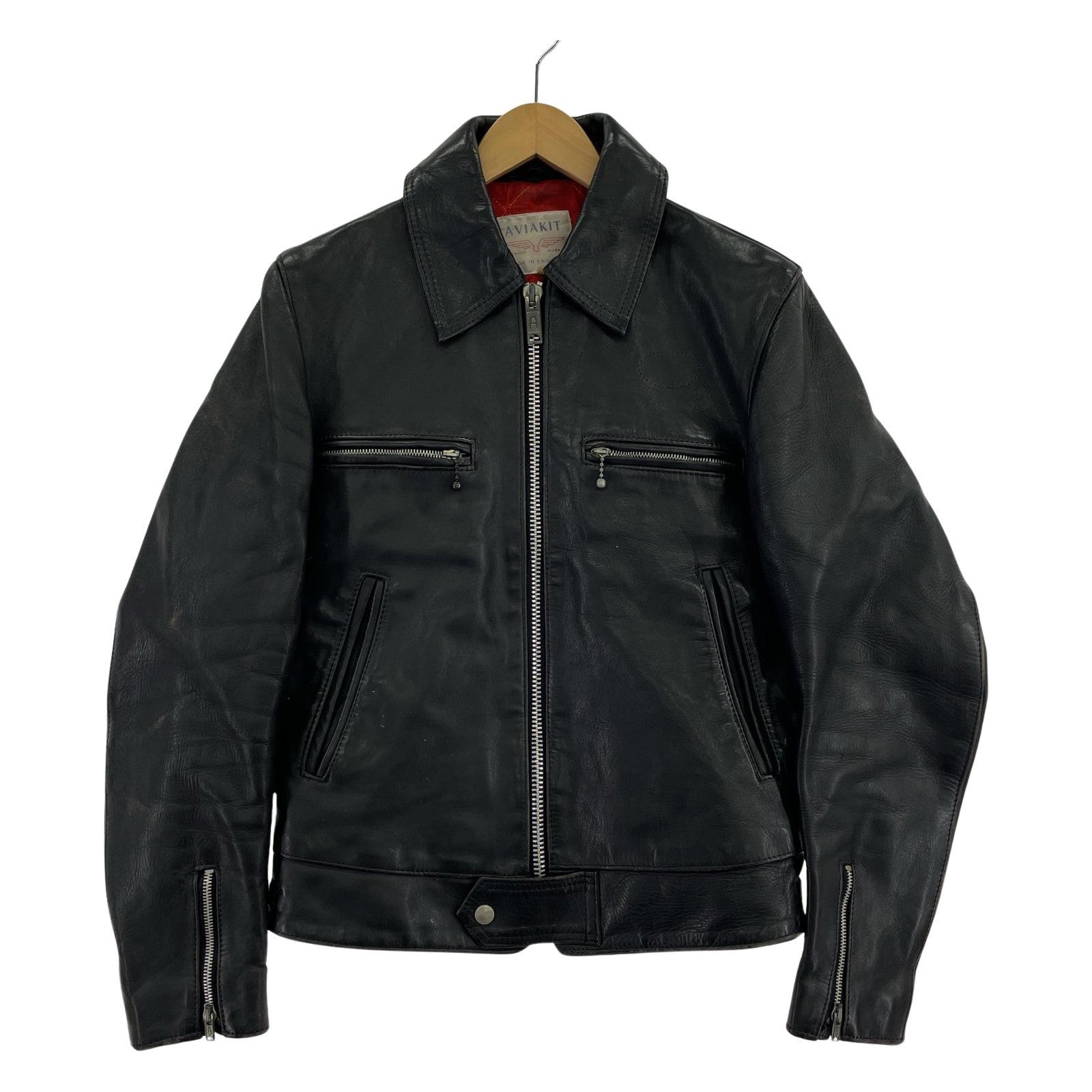 レザージャケット 70s Lewis Leathers ドミネーター シングルレザージャケット 34 黒 34 ブラック