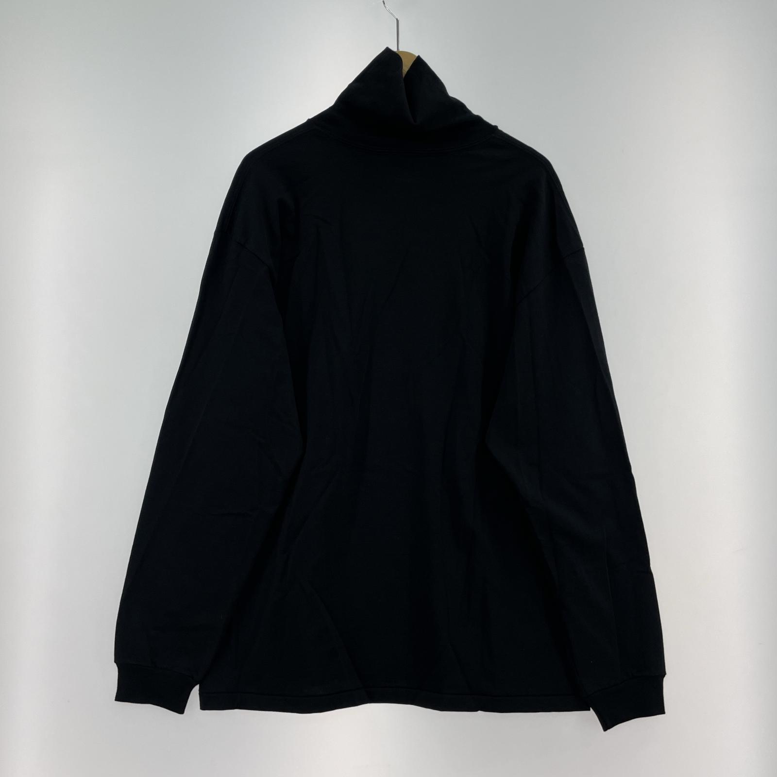 長袖Tシャツ Supima Cotton Sweat Turtle Neck L/S Tee S ブラック