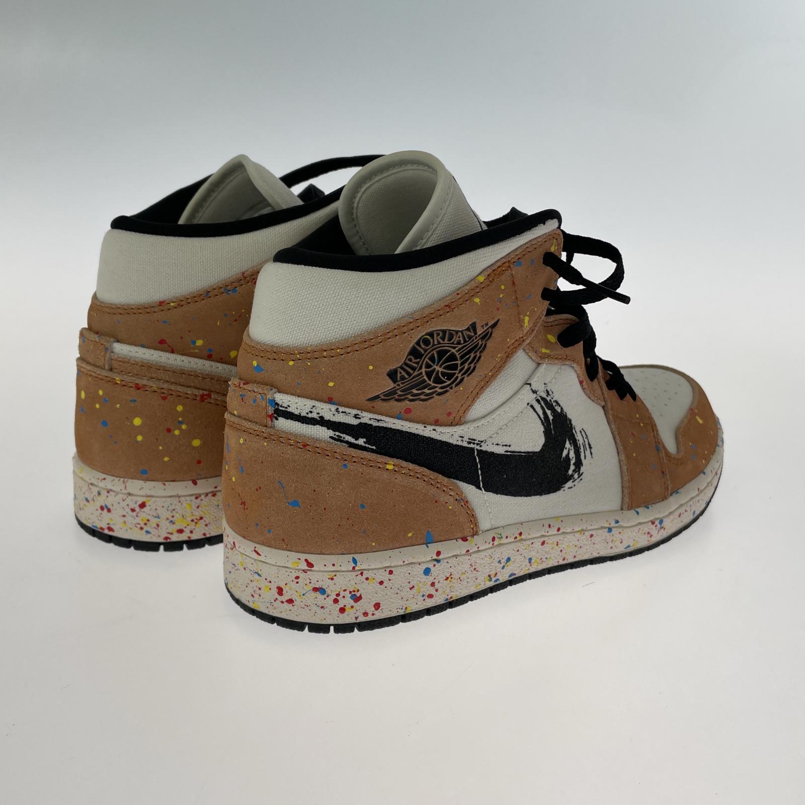 スニーカー AIR JORDAN 1 MID SE BRUSHSTROKE 27.5cm (US9 1/2 UK9 EU45)