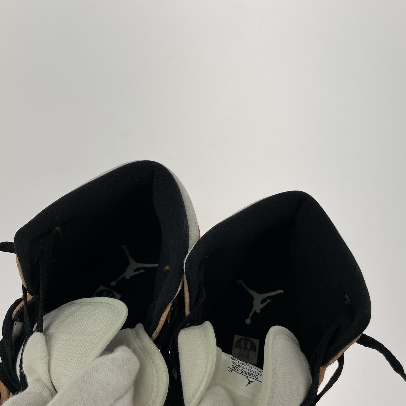 スニーカー AIR JORDAN 1 MID SE BRUSHSTROKE 27.5cm (US9 1/2 UK9 EU45)