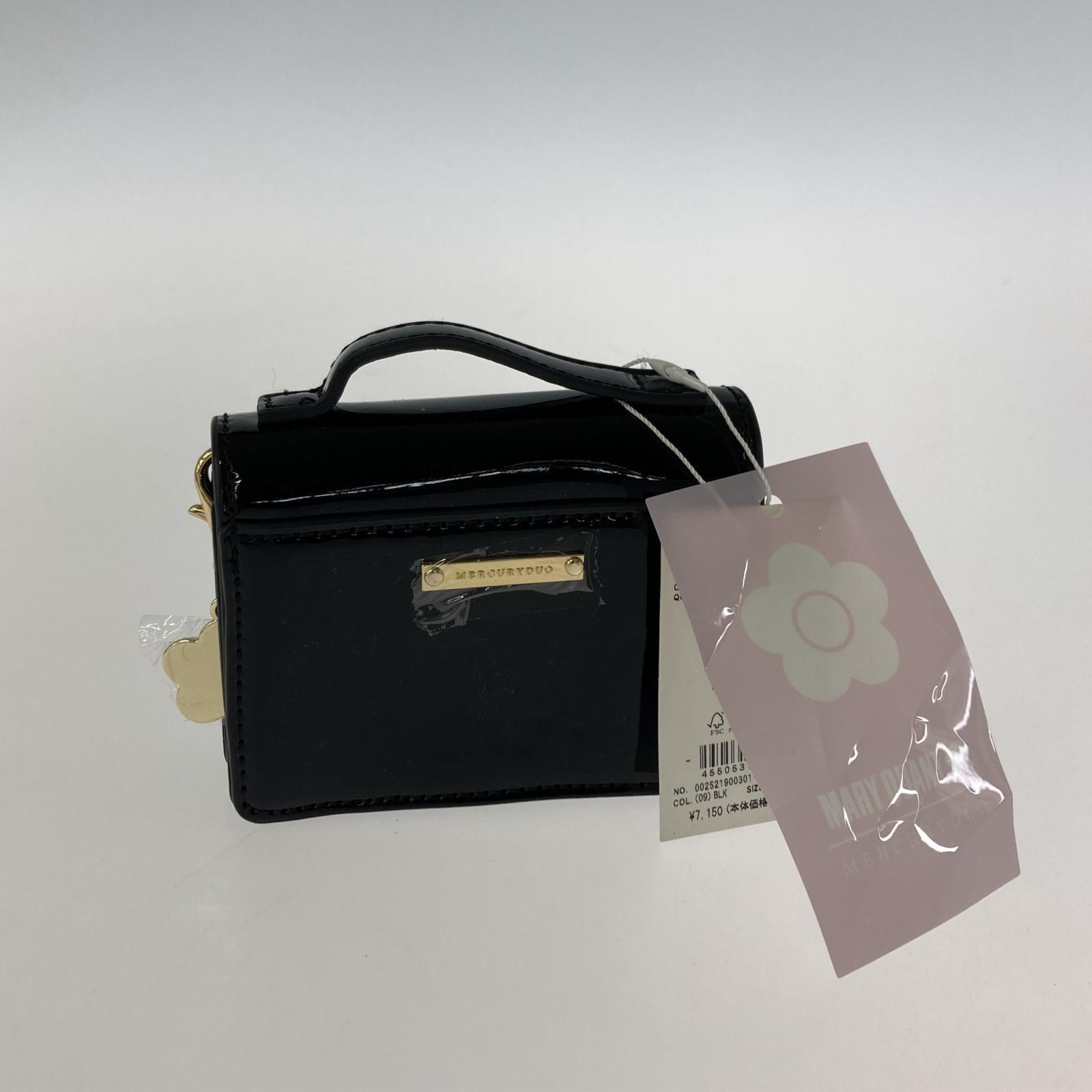 コインケース MARY QUANT×MERCURYDUO デイジーチャーム ミニウォレット BLK ブラック