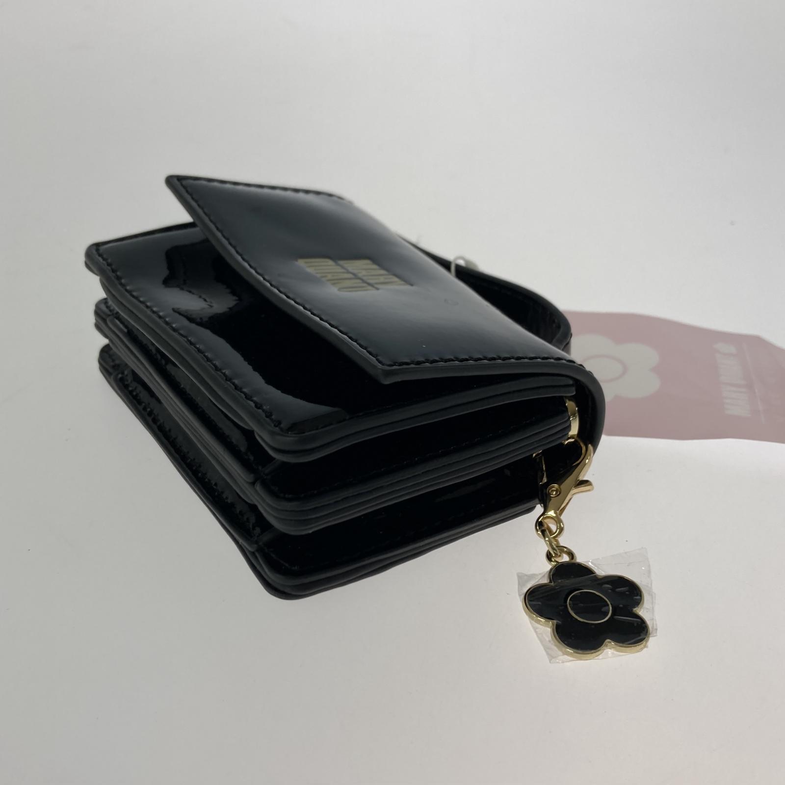コインケース MARY QUANT×MERCURYDUO デイジーチャーム ミニウォレット BLK ブラック