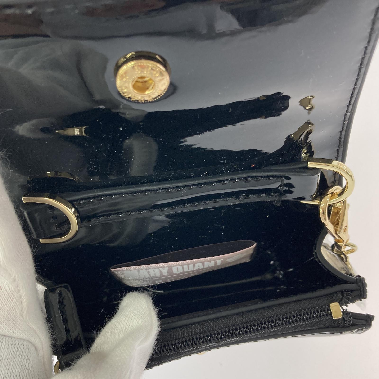 コインケース MARY QUANT×MERCURYDUO デイジーチャーム ミニウォレット BLK ブラック