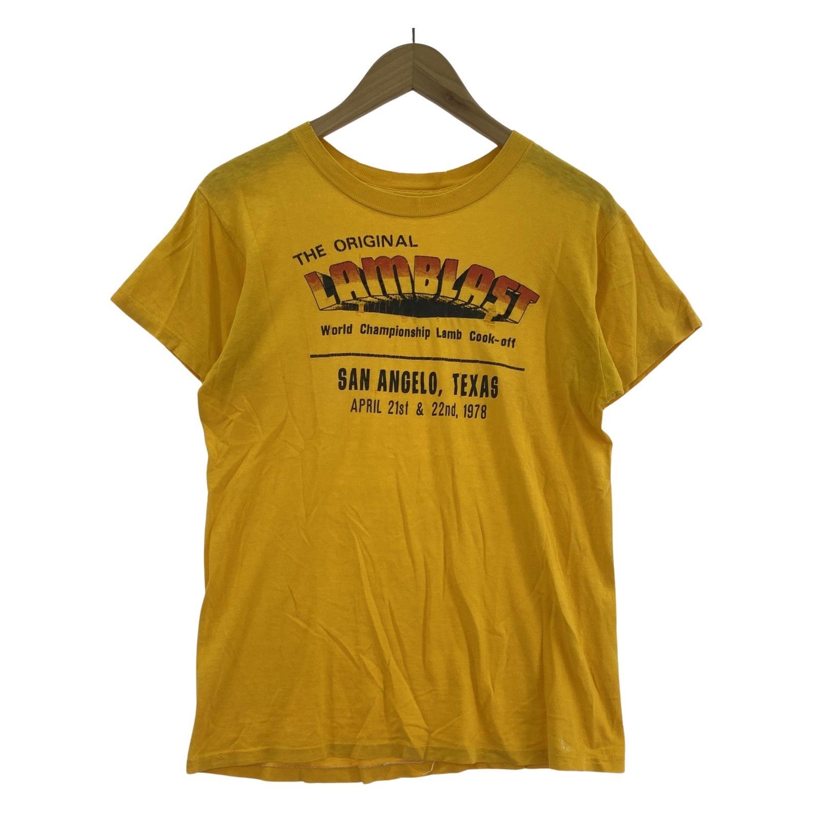 半袖Tシャツ 70s LAMBLAST Tee イエロー