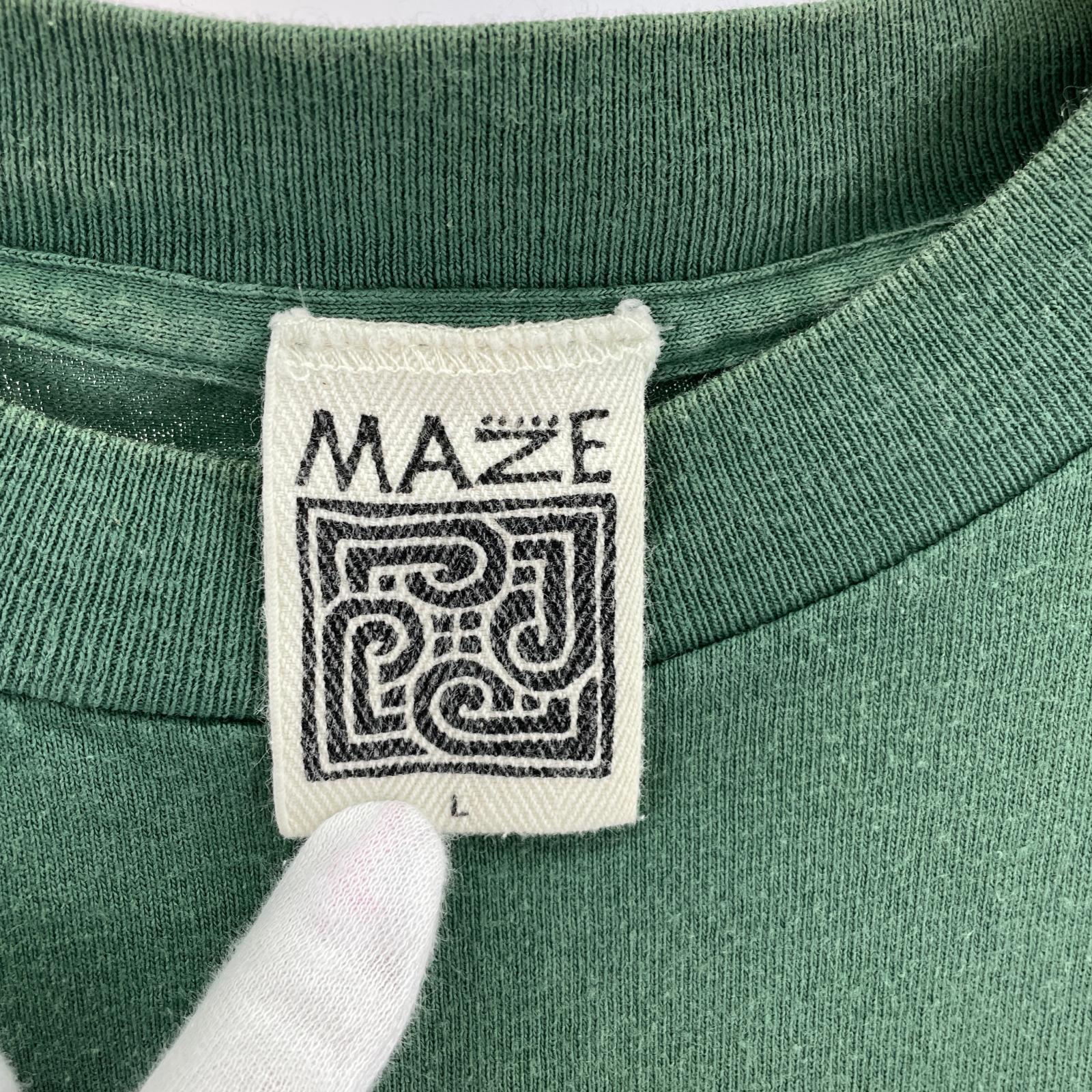 半袖Tシャツ MAZE フラワープリント 緑 (L) L