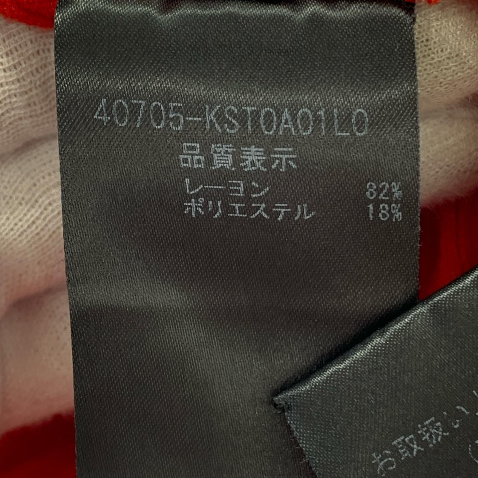 ニット リブニットセーター 赤 40 レッド