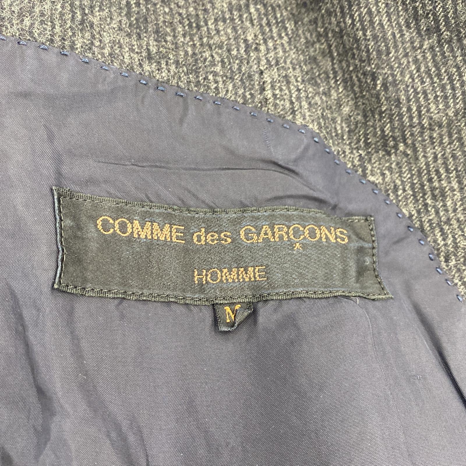 テーラードジャケット COMME des GARCONS 80s~ ストライプ ウールジャケット M グレー M グレー