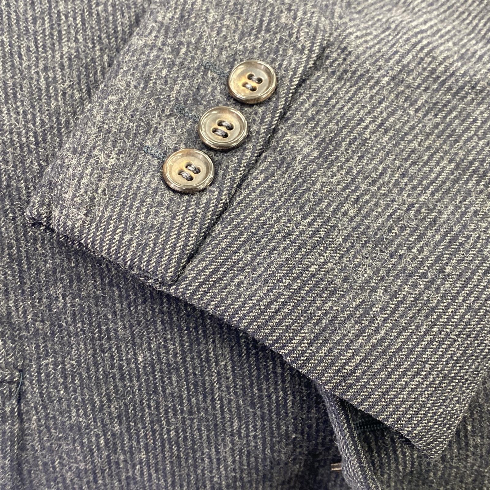 テーラードジャケット COMME des GARCONS 80s~ ストライプ ウールジャケット M グレー M グレー