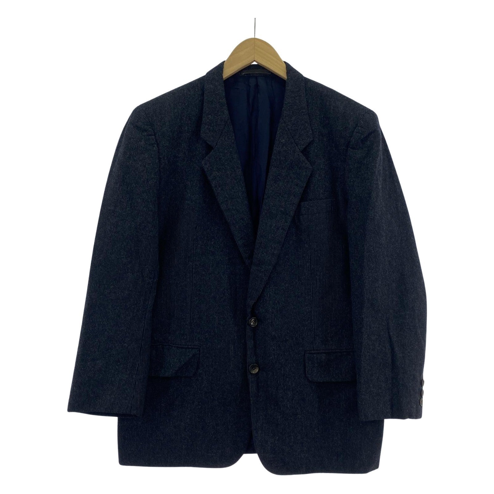 テーラードジャケット COMME des GARCONS 80s~ ストライプ ウールジャケット M グレー M グレー