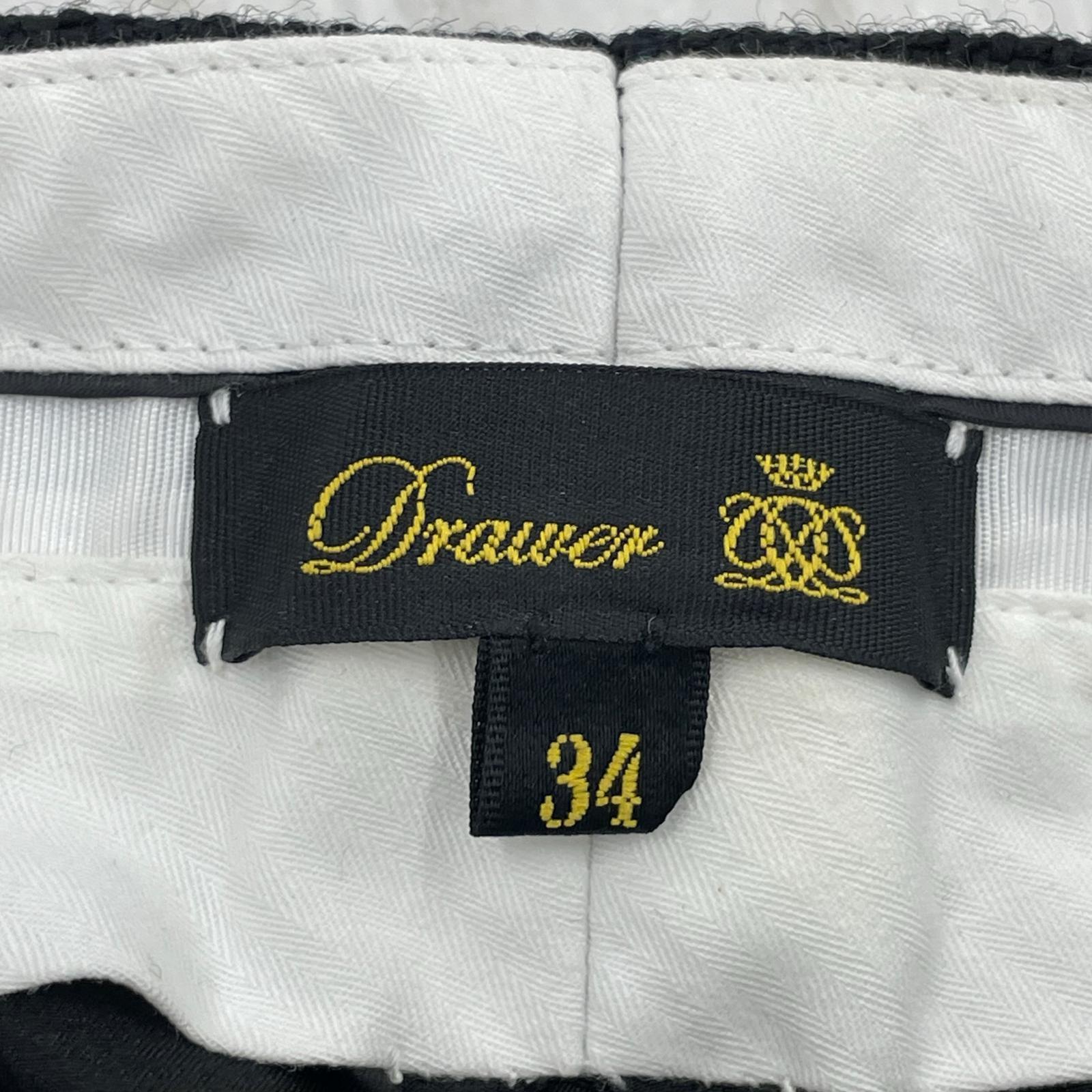 パンツ DRAWER メランジストレートパンツ ブラック 34 ブラック