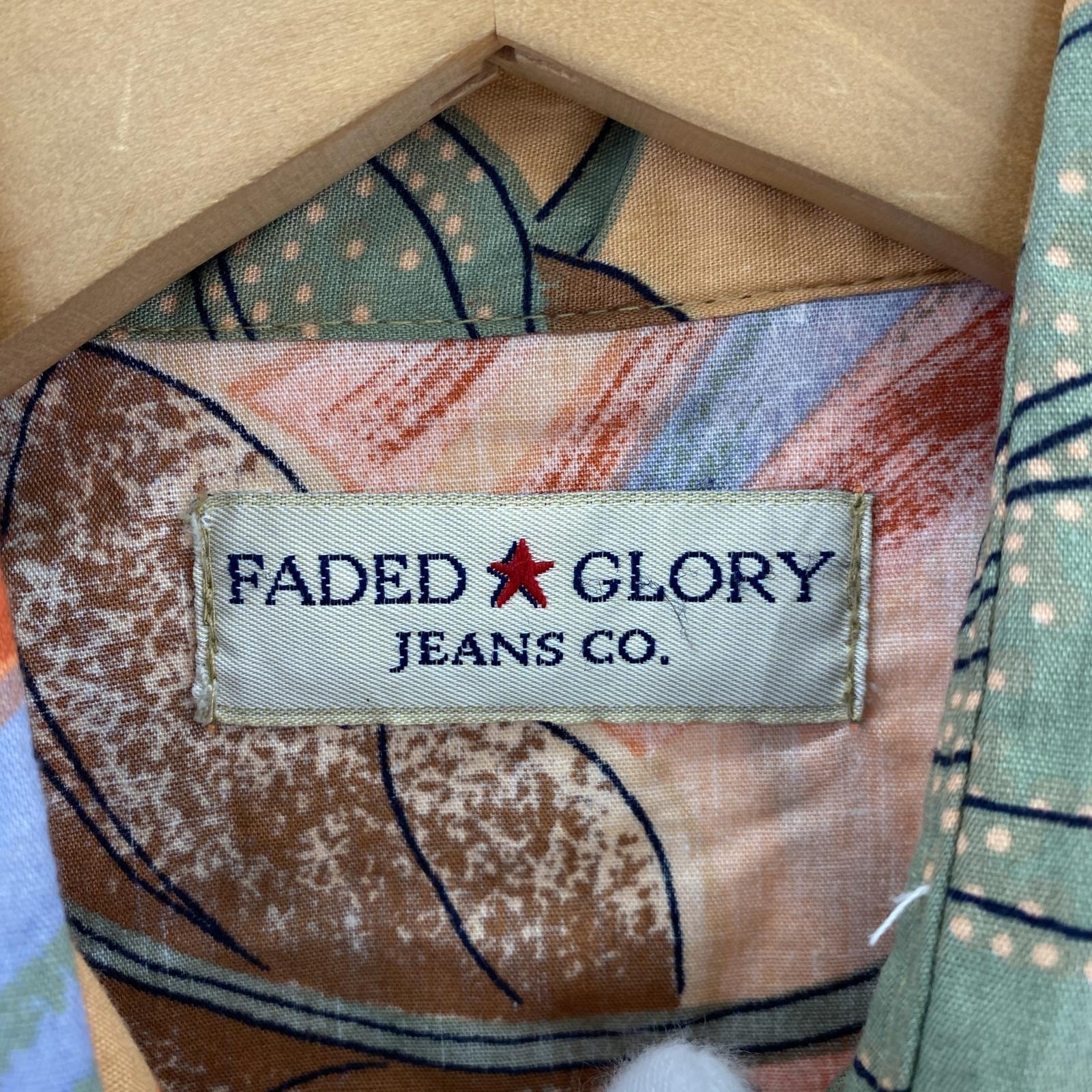 半袖シャツ FADED GLORY ウエスタンシャツ 花柄