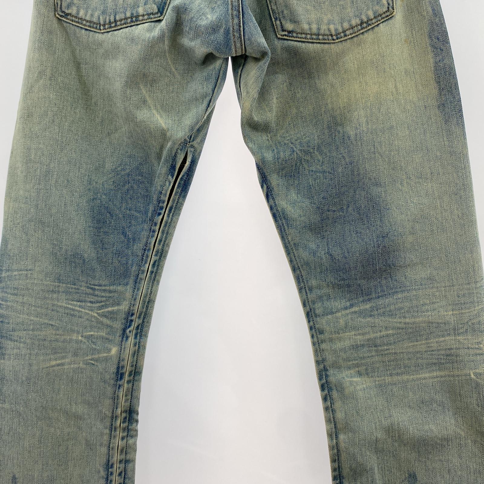 デニムパンツ 55501 ジッパー付きデニム 32 ブルー