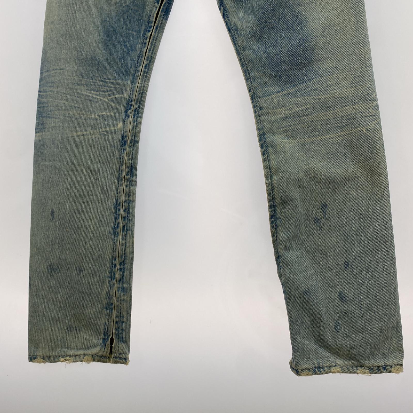 デニムパンツ 55501 ジッパー付きデニム 32 ブルー
