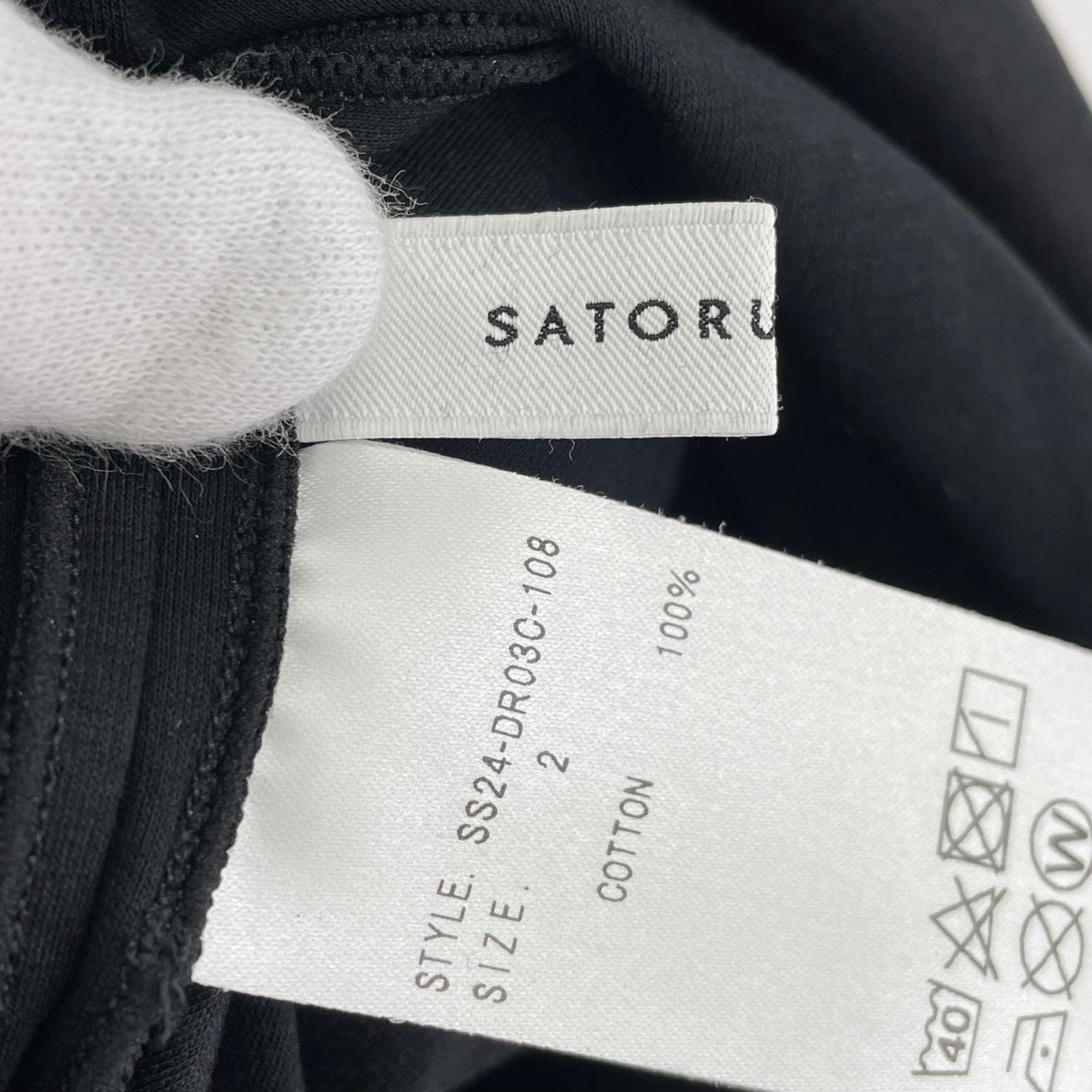 ワンピース SATORU SASAKI ROLL-UP SLEEVE DRESS 黒(2) 2 ブラック