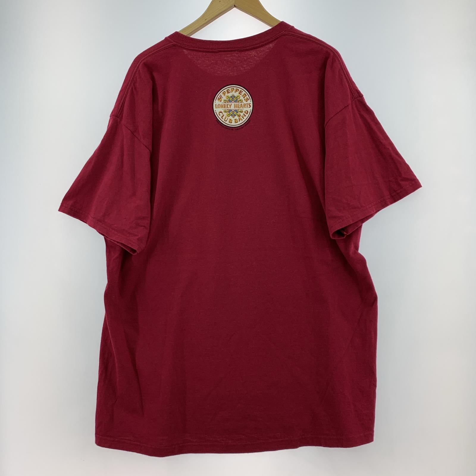 半袖Tシャツ 90s BEATLES LONELY HEARTS バンTee エンジ