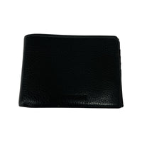 コンパクトウォレット 牛革 二つ折り財布 BLK