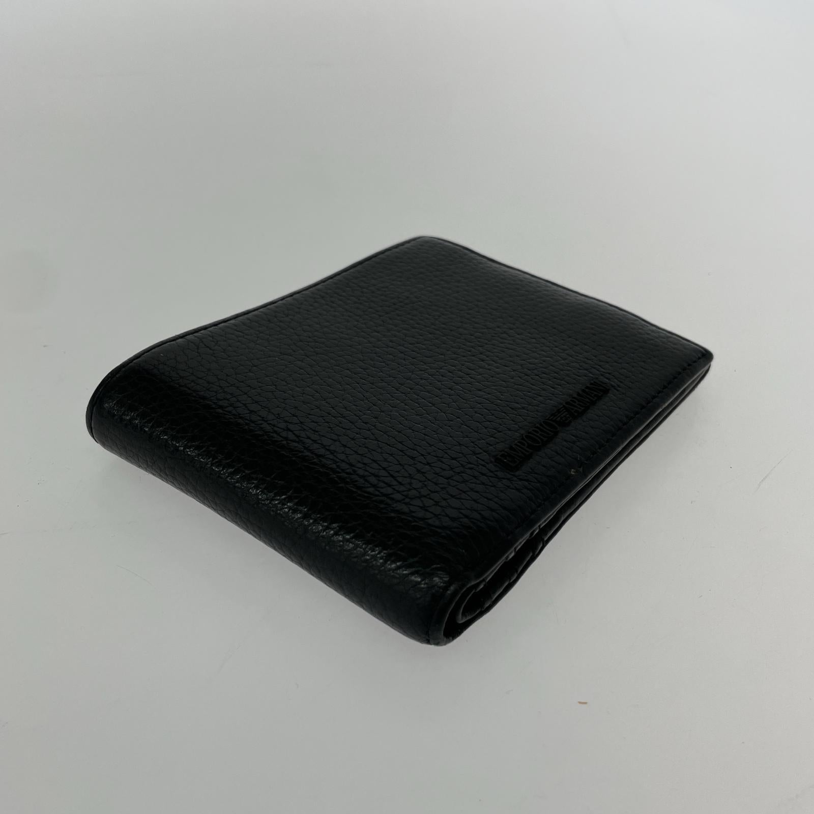 コンパクトウォレット 牛革 二つ折り財布 BLK
