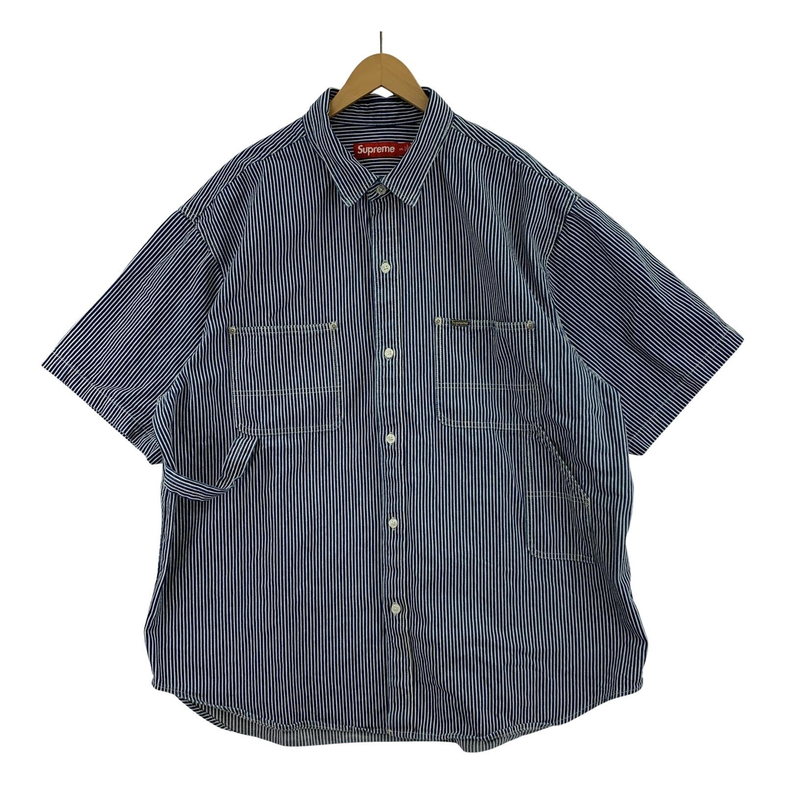 半袖シャツ Loose Fit S/S Denim Painter Shirt ブルー