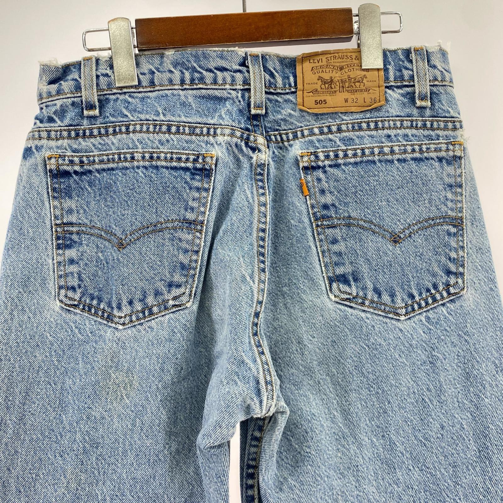 デニムパンツ 90s/505/ボタン裏刻印575/USA製 32 ブルー