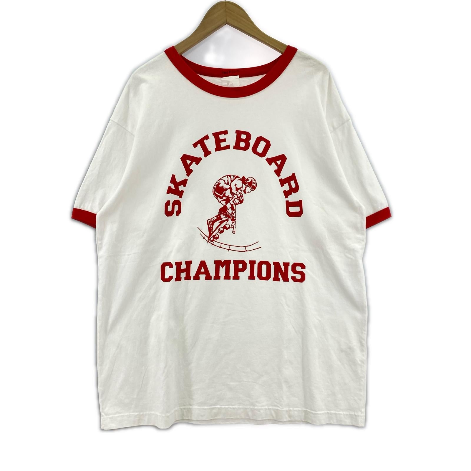 半袖Tシャツ SKATEBOARD CHAMPIONS Tee リンガーTee ホワイト