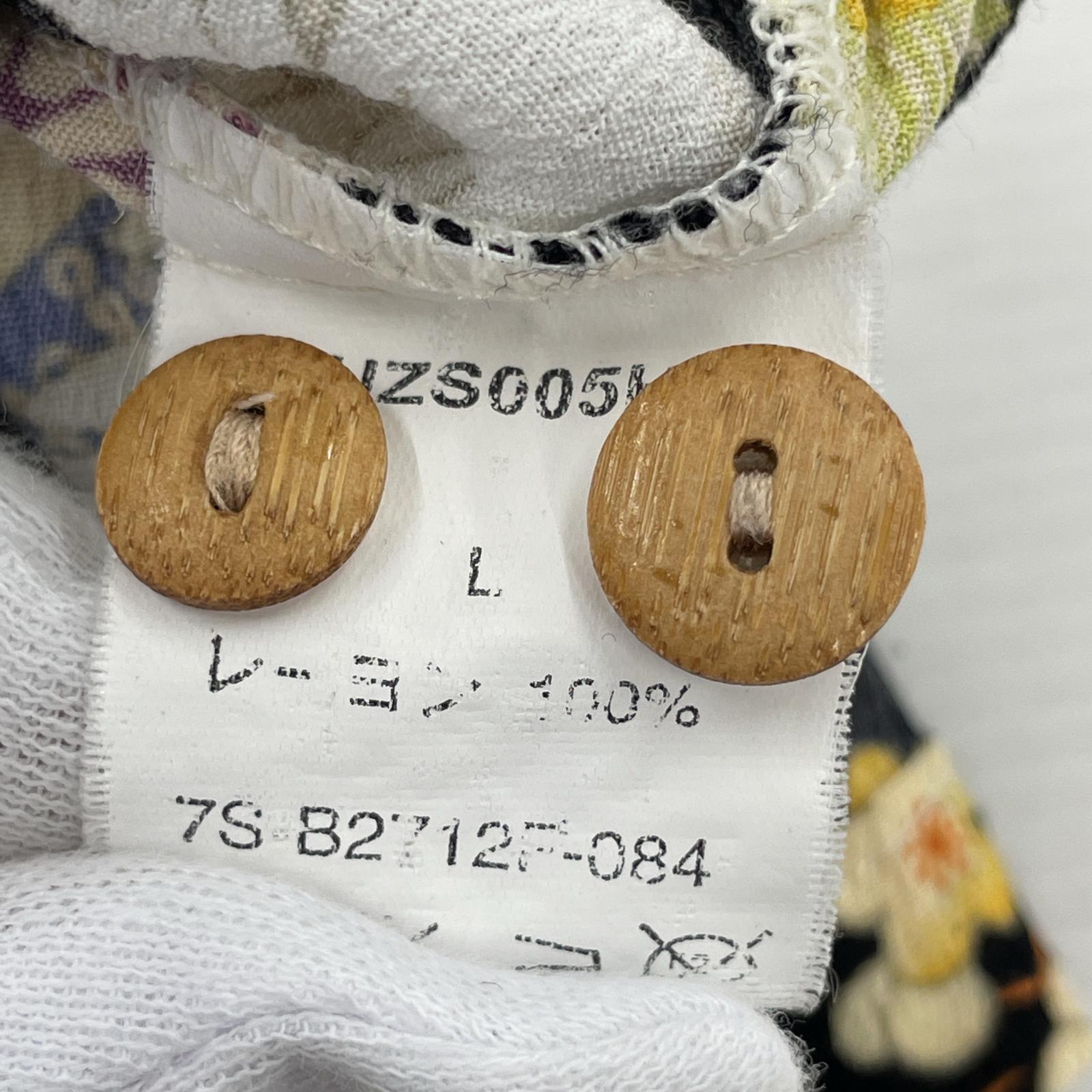 半袖シャツ DENIM&DUNDAREE 和柄 レーヨンアロハシャツ (L) L ブラック