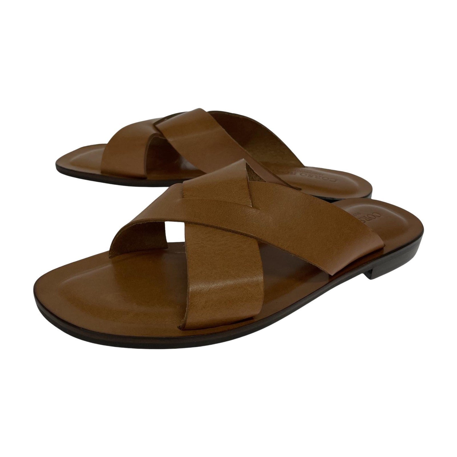その他靴 クロスフラットサンダル/ブラウン 37 ブラウン