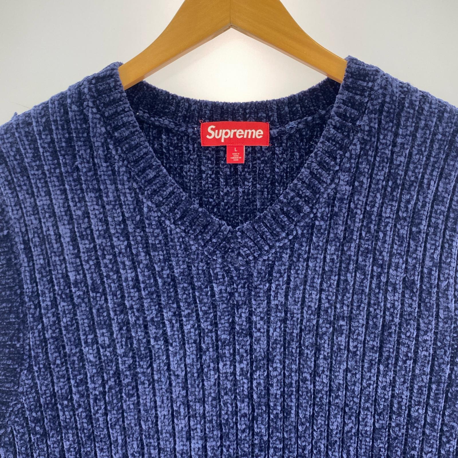 ニット Chenille Sweater Vest NVY L L