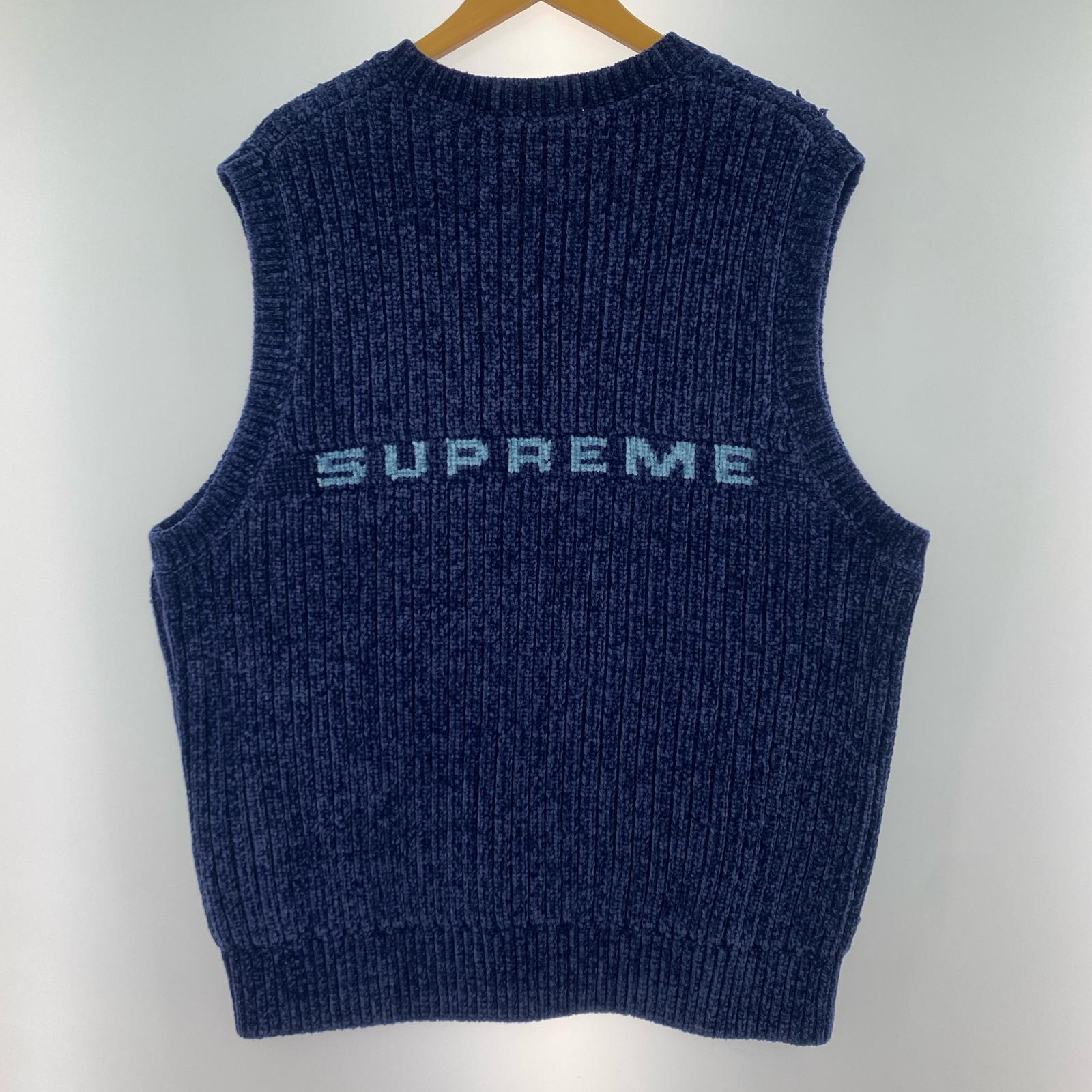 ニット Chenille Sweater Vest NVY L L