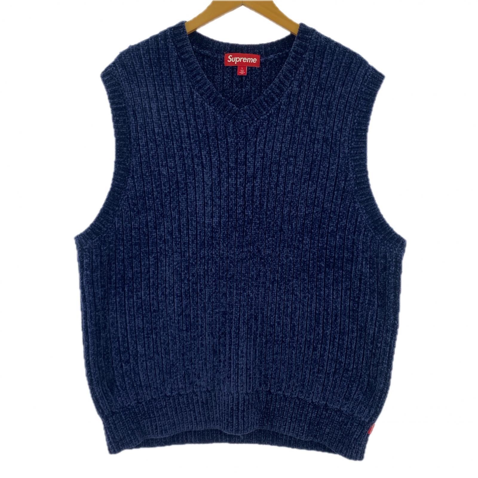 ニット Chenille Sweater Vest NVY L L